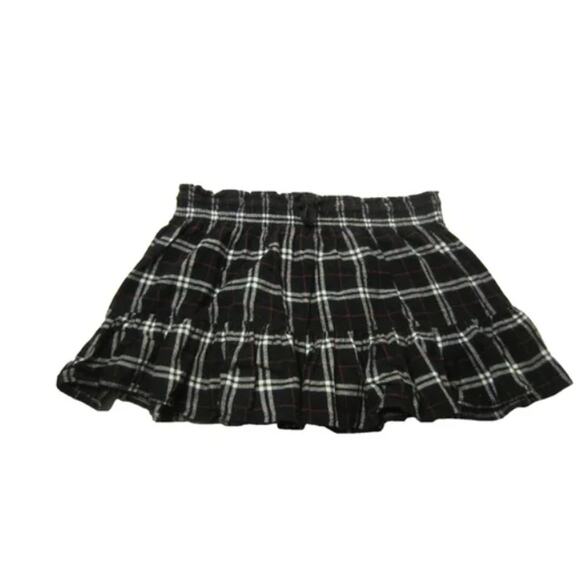 Y2K Grunge Plaid Mini Skirt Black Red White Checkered L.A. Kitty XL - Picture 2 of 6